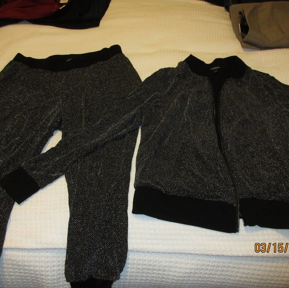 Torrid sparkle running suit